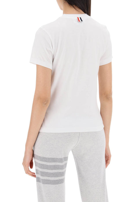 THOM BROWNE lightweight t-shirt with sl