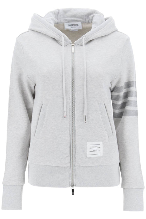 THOM BROWNE 4-bar hoodie with zipper and