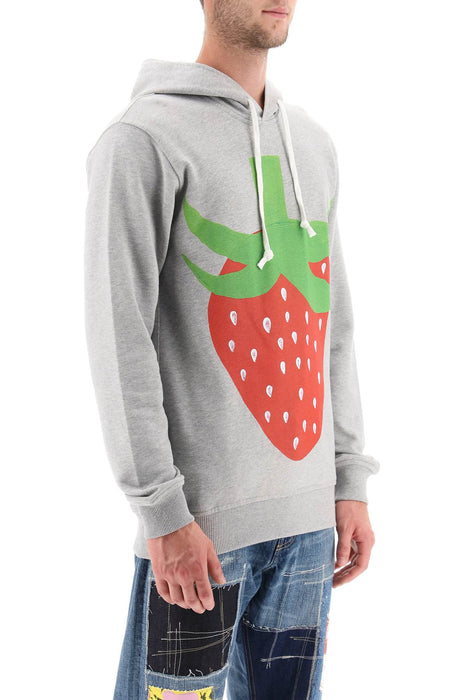 COMME DES GARCONS SHIRT strawberry printed hoodie