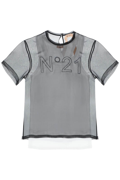 N.21 georgette t-shirt with logo