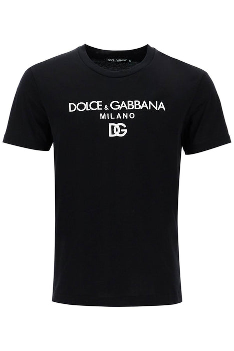 DOLCE & GABBANA "dg embroidered t-shirt with lettering logo print