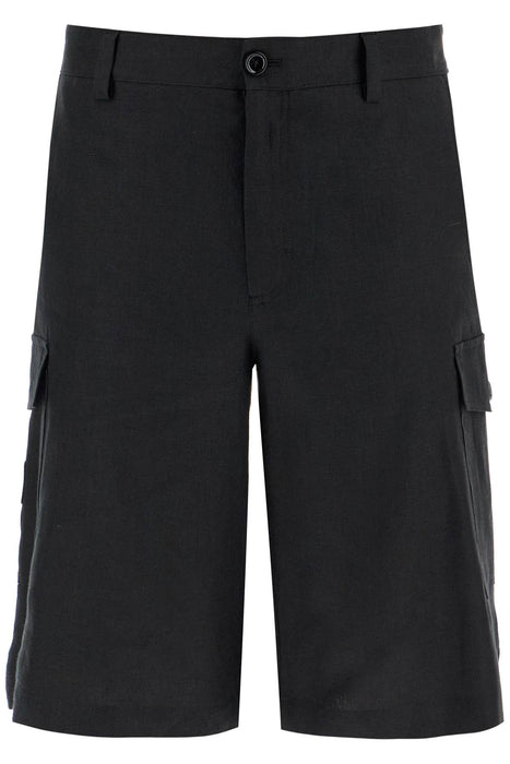 DOLCE & GABBANA linen cargo bermuda shorts for