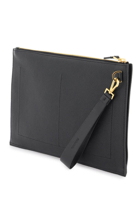 TOM FORD grained leather pouch