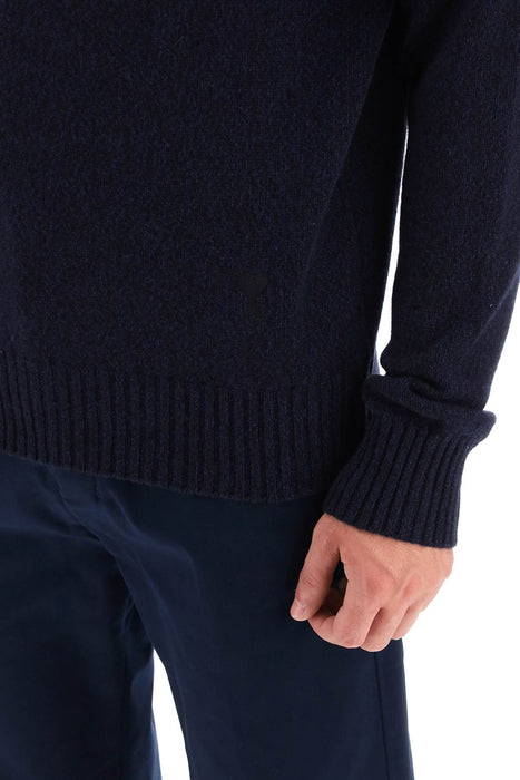 AMI ALEXANDRE MATIUSSI melange-effect cashmere turtleneck sweater