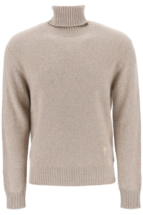 AMI ALEXANDRE MATIUSSI melange-effect cashmere turtleneck sweater