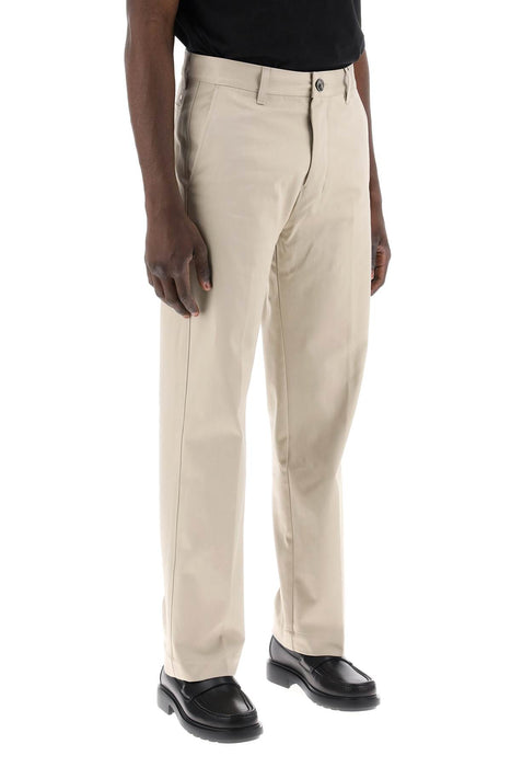 AMI ALEXANDRE MATIUSSI cotton satin chino pants in