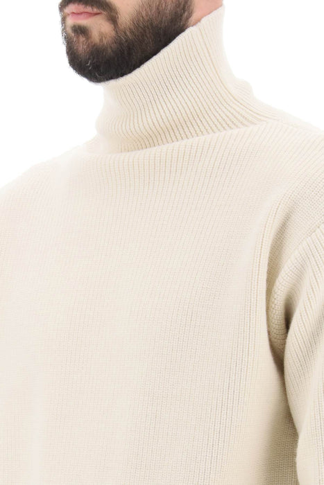 JIL SANDER side zip high neck sweater