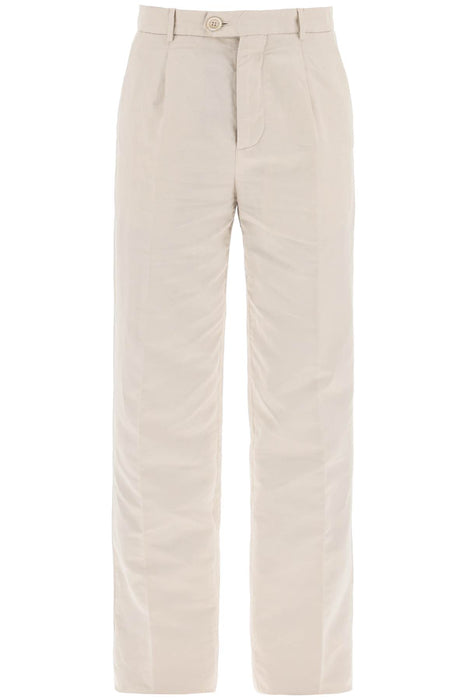 BRUNELLO CUCINELLI cotton and linen gabardine pants