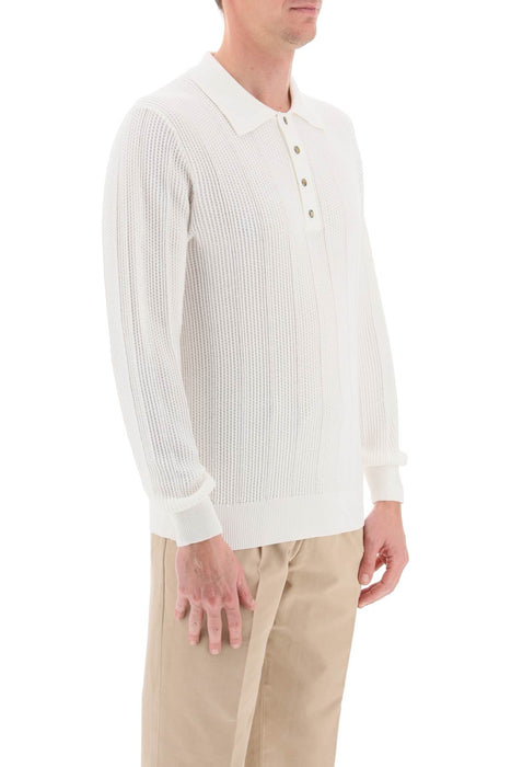 BRUNELLO CUCINELLI long-sleeved knitted polo shirt