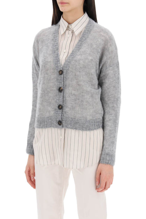 BRUNELLO CUCINELLI short wool and mohair cardigan