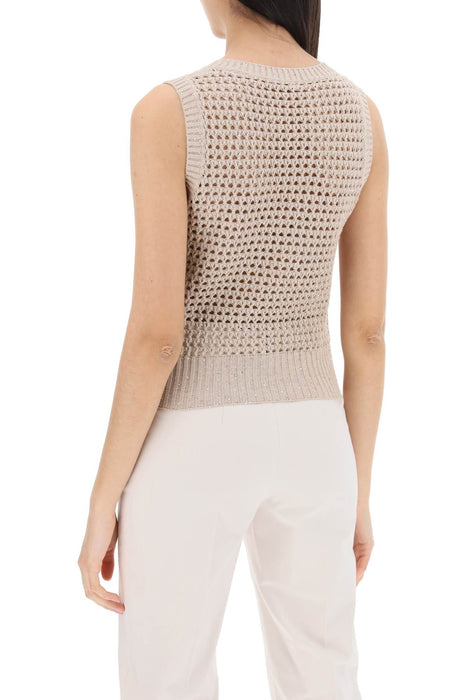 BRUNELLO CUCINELLI knit top with sparkling details