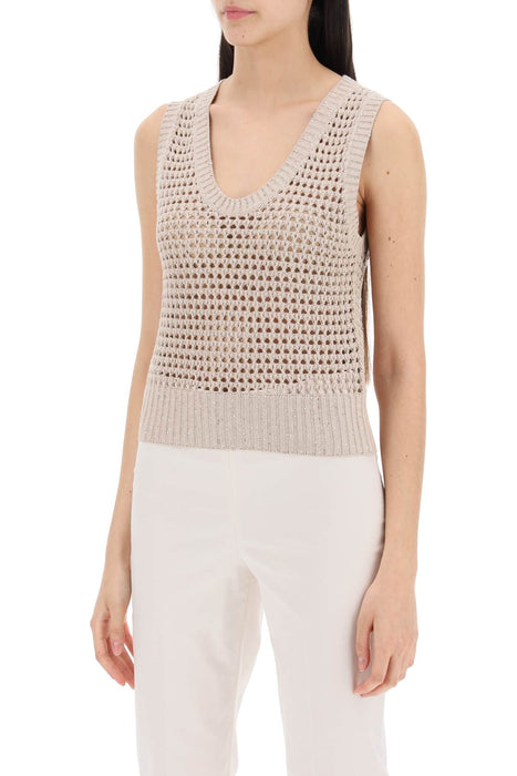 BRUNELLO CUCINELLI knit top with sparkling details