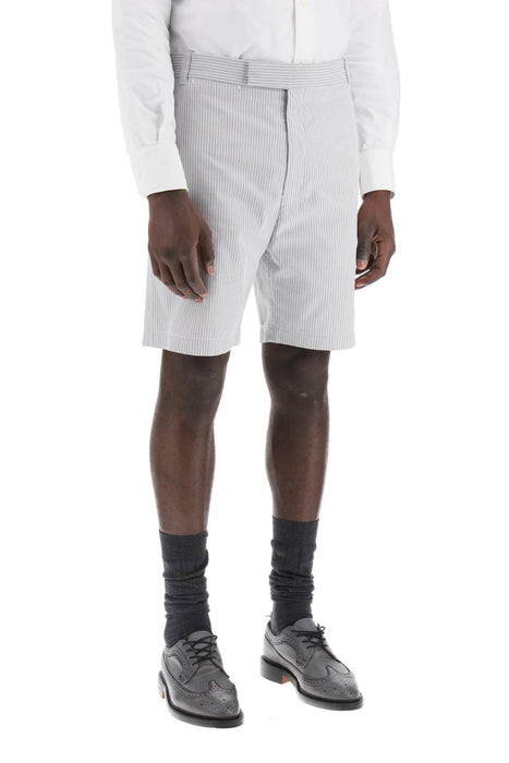 THOM BROWNE striped cotton bermuda shorts for men