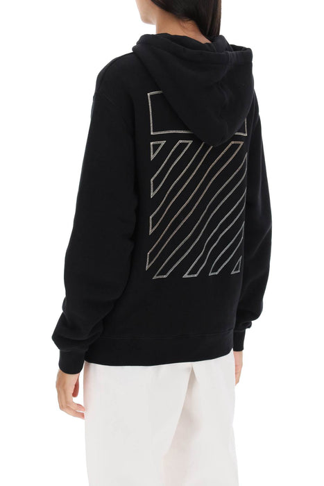 OFF-WHITE hoodie with back embroidery