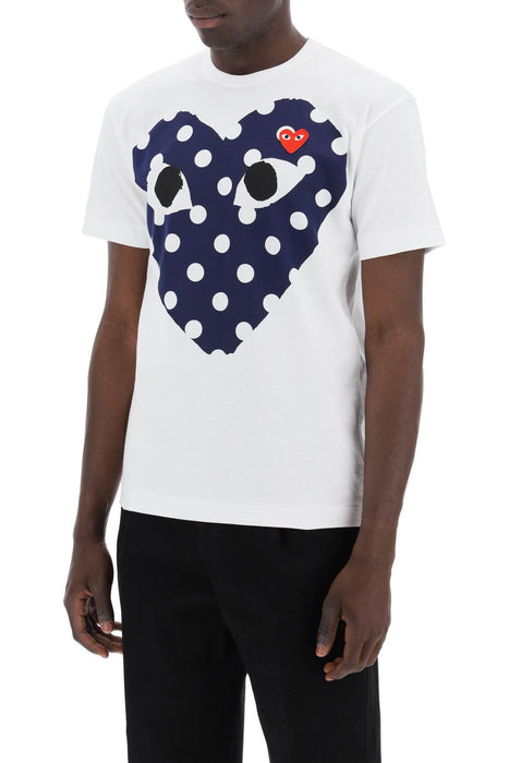 COMME DES GARCONS PLAY "polka dot heart print t-shirt