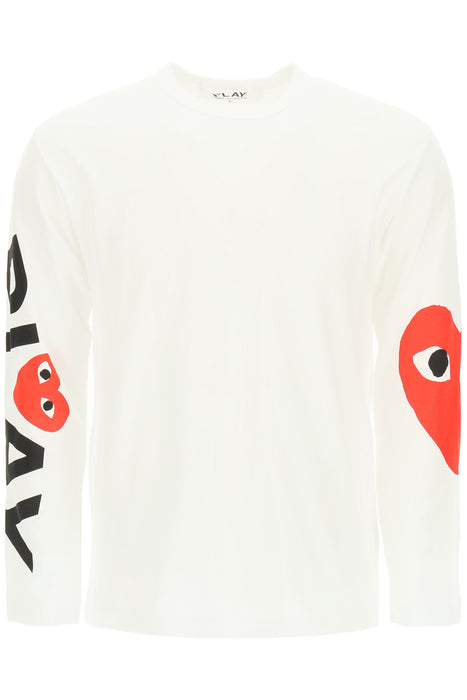 COMME DES GARCONS PLAY logo print long-sleeved t-shirt