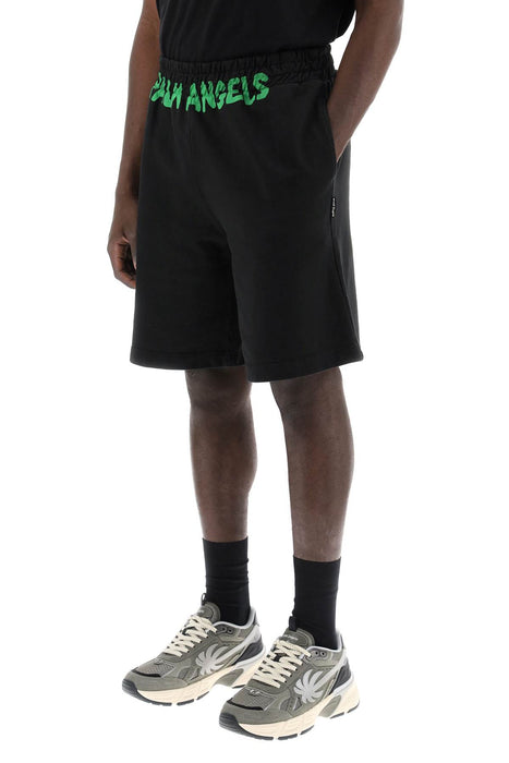 PALM ANGELS sporty bermuda shorts with logo