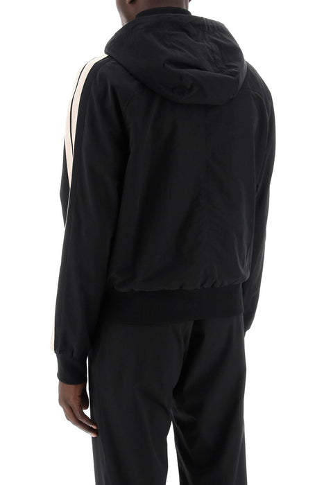 PALM ANGELS hooded bomber jacket