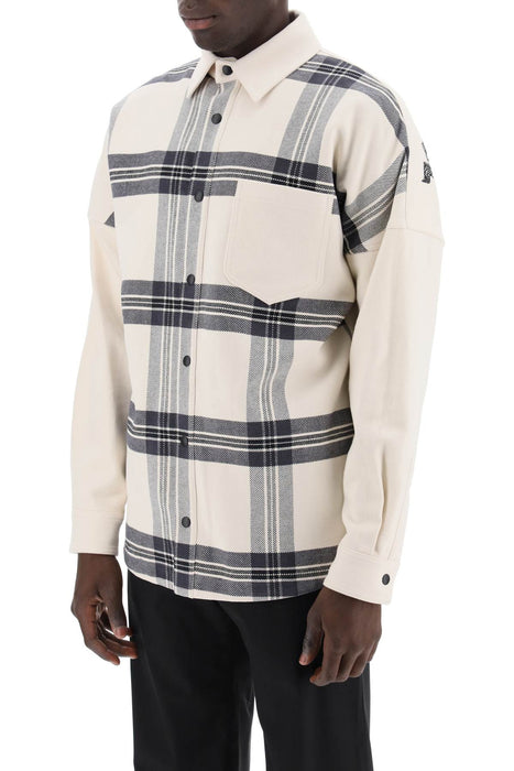 PALM ANGELS "plaid overshirt with embroidered logo
