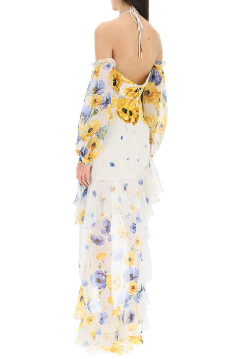 RAQUEL DINIZ luna' asymmetric silk dress