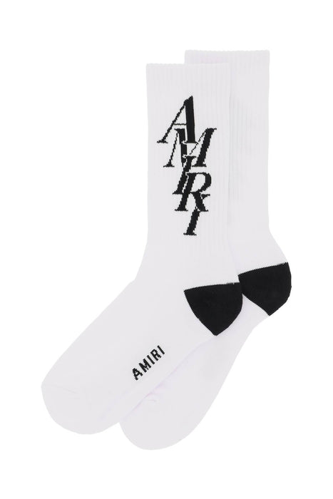 AMIRI stack logo socks