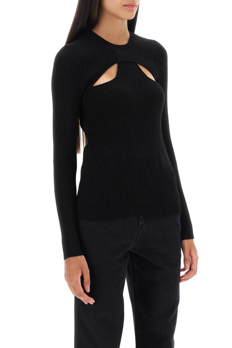 ISABEL MARANT zana' cut-out sweater in ribbed knit