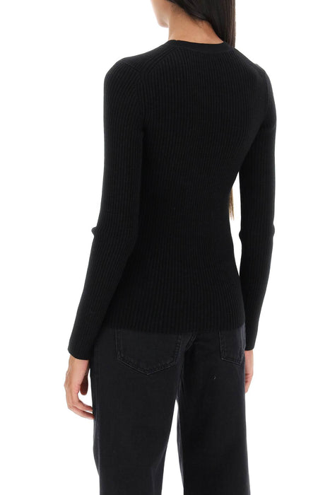 ISABEL MARANT zana' cut-out sweater in ribbed knit
