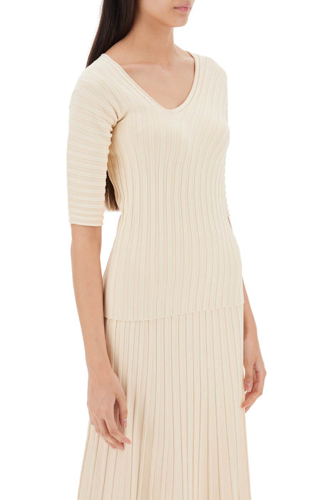 BY MALENE BIRGER ivena' ribbed top with asymmetrical neckline