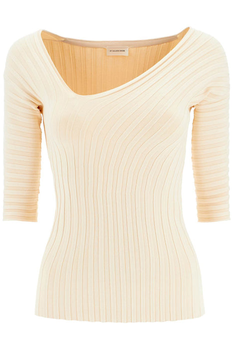 BY MALENE BIRGER ivena' ribbed top with asymmetrical neckline