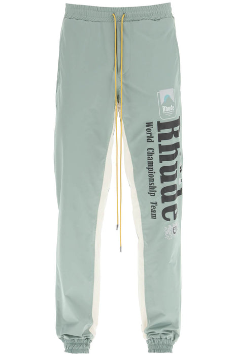 RHUDE bicolor 'senna flight' pants