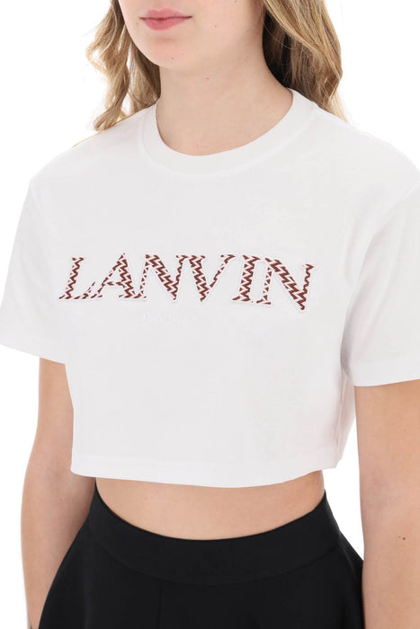 LANVIN curb logo cropped t-shirt