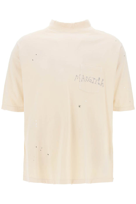 MAISON MARGIELA handwritten logo t-shirt with written text