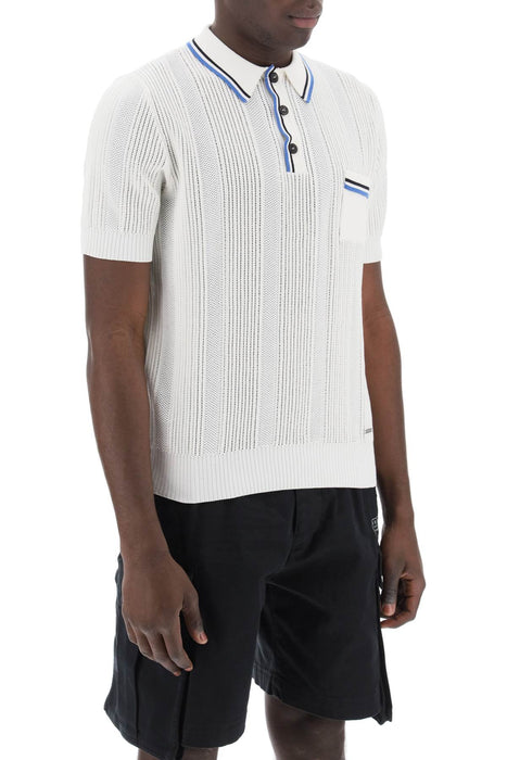 DSQUARED2 perforated knit polo shirt