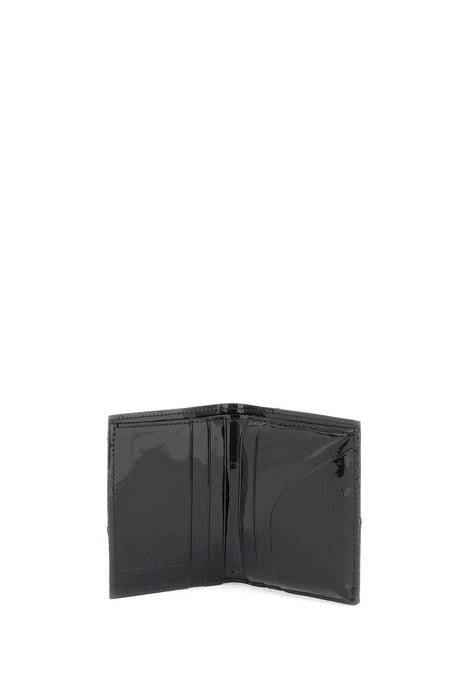 COMME DES GARCONS WALLET bifold patent leather wallet in