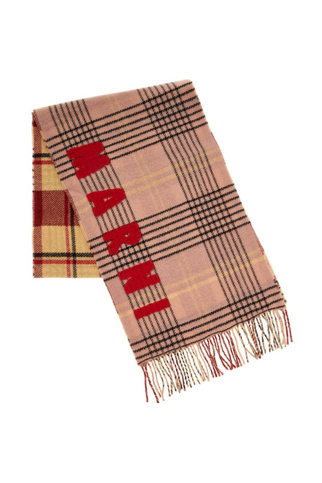 MARNI double check wool scarf in 8