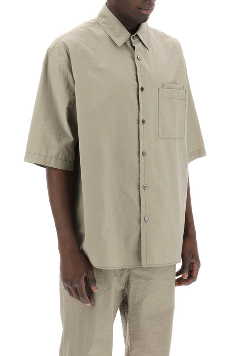 LEMAIRE short-sleeved cotton fluid shirt