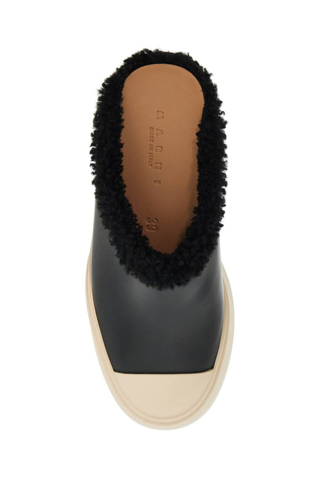 MARNI pablo leather and shearling clog