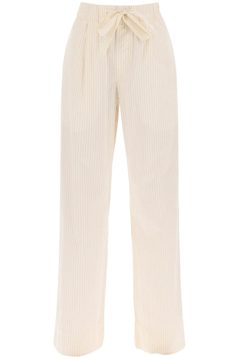 BIRKENSTOCK X TEKLA pajama pants in striped organic poplin