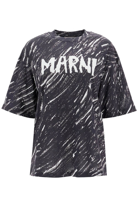 MARNI "abstract pattern logo t-shirt with