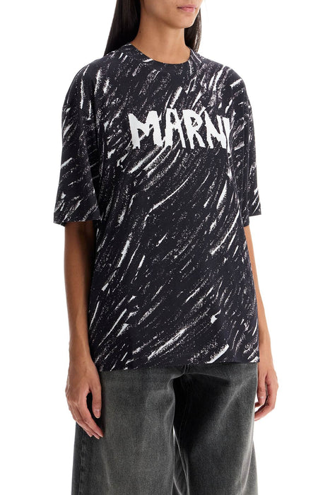 MARNI "abstract pattern logo t-shirt with