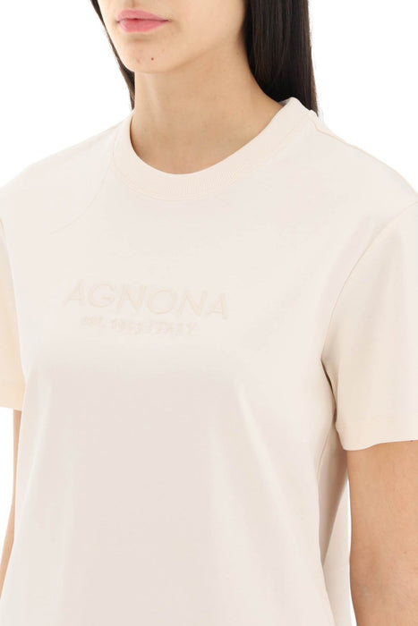 Agnona t-shirt with embroidered logo