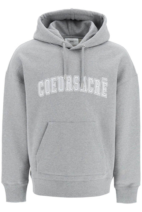 AMI ALEXANDRE MATIUSSI hoodie with lettering embroidery