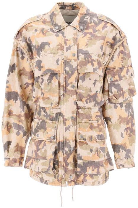 Isabel marant 'elize' jacket in cotton with camouflage pattern