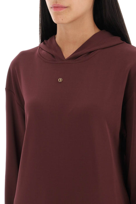 BALLY jersey hoodie with bally emblem