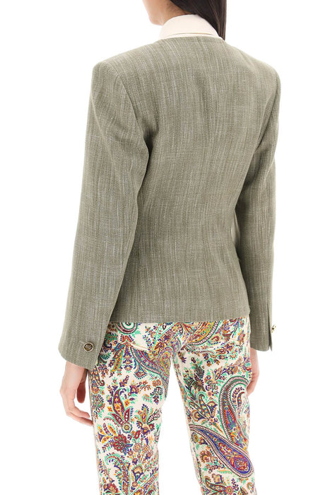 ETRO fitted jacket with padded shoulders