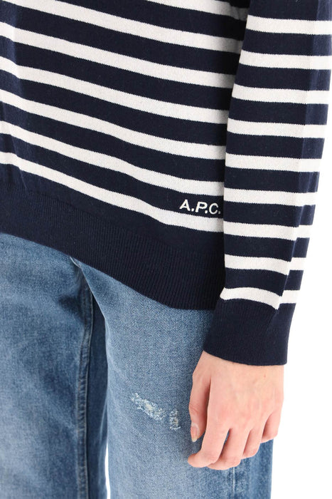 A.P.C. phoebe' striped cashmere and cotton sweater