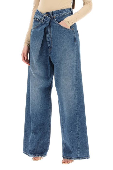 DARKPARK ines' baggy jeans with folded waistband