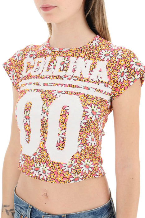 COLLINA STRADA hi-liter' cropped t-shirt