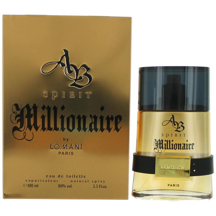 AB Spirit Millionaire by Lomani, 3.3 oz Eau De Toilette Spray for Men