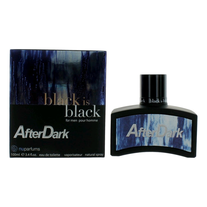 Black Is Black After Dark by NuParfums, 3.4 oz Eau De Toilette Spray for Men